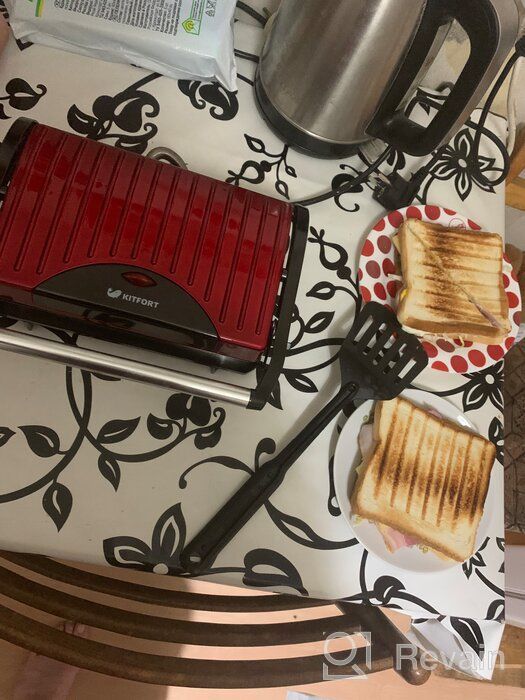 img 1 attached to Sandwich maker Kitfort KT-1609 Panini Maker, red review by Aneta Kociszewska ᠌