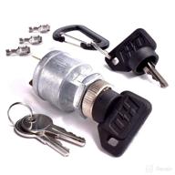 🔑 high-definition electric golf cart ignition key switch - compatible with ez-go e-z-go golf carts - replaces 17421g1, 17421-g1, 17134-g1, 17134g1 - improved keys, terminals, and carabiner included logo