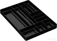🔧 mltools tool drawer organizer tray - 10-compartment home & garage tool tray - stackable workbench toolbox organization holder for small parts, batteries, supplies - made in the usa - black ot10b logo