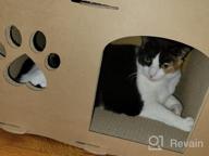 картинка 1 прикреплена к отзыву Large Cat House For Cats & Kitties - Petique Feline Penthouse Three Level Cardboard Kitty House от Anthony Montgomery