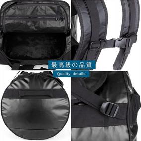 img 3 attached to 60L SANDHAMN Duffle Bag For Women & Men - Waterproof Material, Backpack Straps, Gym Bag & Travel Weekender