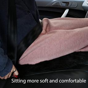 img 2 attached to Plush And Warm Car Seat Cover For Winter - ZATOOTO Black Front Seat Cushion With Furry Cute Design For Women, Universal Fit For Car, Truck, SUV, Or Van