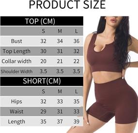 img 1 attached to Get Fit In Style With JNINTH'S Women'S Seamless Workout Sets: Ribbed Leggings With High Waist Sports Bra Set