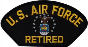 img 1 attached to Embroidered Curve Shape Patch For Retired U.S. Air Force Members - OSFM Size - Air Force Memorabilia