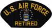 embroidered curve shape patch for retired u.s. air force members - osfm size - air force memorabilia logo