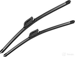 img 1 attached to 🚗 Top-Notch Wiper Blades for Buick Encore, Chevrolet SS, Trax, Fiat 500L - MOTIUM Perfect Fit Premium All-Season Set (2) - Top Lock 19mm 26"+14