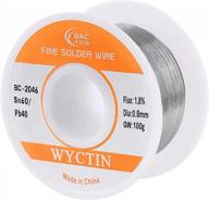 wyctin 100g 60/40 канифольный сердечник оловянно-свинцовый припой в рулоне - диаметр 0,8 мм для пайки логотип