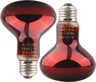 100w reptile red night light bulb: ideal infrared 🔴 heat lamp for bearded dragon, lizard, turtle, hermit crab, and more! logo