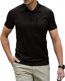 img 4 attached to KUYIGO Mens Polos Short Sleeve Classic Shirts Pique Jersey Golf Shirt