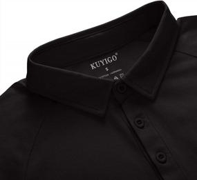img 1 attached to KUYIGO Mens Polos Short Sleeve Classic Shirts Pique Jersey Golf Shirt