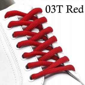 img 2 attached to 2Pair Oval Shoe Laces 42 Colors Half Round 1/4" Athletic Running Sports Strings