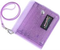 transparent photocard glitter wallets with lanyard for women's handbags & wallets at wallets+ logo