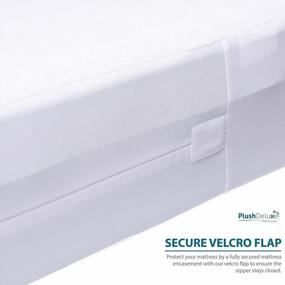 img 3 attached to Protect Your Mattress With PlushDeluxe Premium Waterproof Encasement - 6-Sided Zipper Cover, The Perfect Fit For King Size Bed (9-12 Inches)