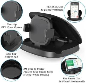 img 3 attached to Rotatable Dashboard Horizontal Compatible Smartphones Car Electronics & Accessories