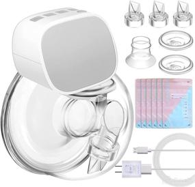 img 4 attached to 🍼 Uovole Wearable Breast Pump: Hands-Free, Portable Electric Pump with 2 Modes & 5 Levels - Travel & Home Use, Rechargeable & Super Quiet