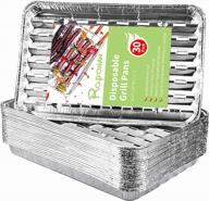 30-pack aluminum foil grill toppers with holes - perfect for barbecue, outdoor cooking and camping! logo