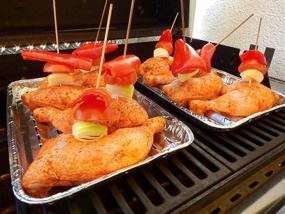 img 3 attached to 30-Pack Aluminum Foil Grill Toppers With Holes - Perfect For Barbecue, Outdoor Cooking And Camping!
