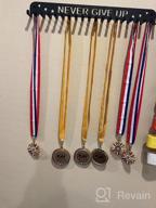 img 1 attached to Premium Medal Display Hanger Never Give Up With 20 Hooks,Medal Hanger Display For Wall With 16InchL,Race Medal Display Upgraded Medal Holder Display With Simple Design For Gymanstics,Race,Soccer,Swim review by Chuck Derrick