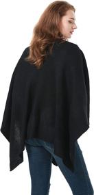 img 2 attached to AOKO Sweater Poncho Blanket Shawls Women's Accessories - Scarves & Wraps