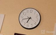 картинка 1 прикреплена к отзыву Rose Gold 13 Inch Silent Non-Ticking Quartz Sweep Battery Operated Wall Clock Decorative Home Office Clocks от Paul Hubbard
