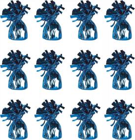 img 4 attached to Pack Of 12 Blue Metallic Wrapped Balloon Weights By Beistle 50804-B, Ideal For Party Decorations