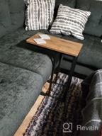 картинка 1 прикреплена к отзыву Стильный набор из 2 C-образных столиков для гостиной и ТВ-зоны - VECELO Snack Style Sofa Side Table в гладкой черной отделке от Joshua Reid