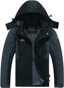 img 4 attached to Stay Dry And Protected: Spmor Men'S Hooded Windproof And Waterproof Jacket For Outdoor Sports