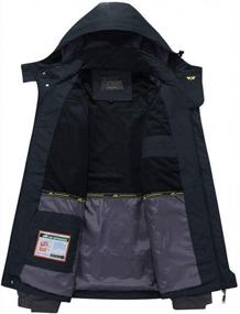 img 3 attached to Оставайтесь сухими и защищенными: мужская ветрозащитная и водонепроницаемая куртка Spmor с капюшоном для занятий спортом на открытом воздухе