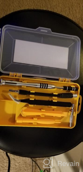 img 1 attached to Apsung 110 In 1 Screwdriver Set With Slotted, Phillips, Torx& More Bits, Non-Slip Magnetic Precision Electronics Tool Kit For Repair IPhone, Android, Computer, Laptop, Watch, Glasses, PC Etc (Yellow) review by Len Cooper