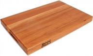 🍒 premium john boos block chy-r01 cherry wood cutting board - reversible edge grain, 18" x 12" x 1.5 logo