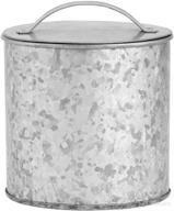 amici home newport metal canister 🏺 - 56 fl. oz. galvanized storage container логотип