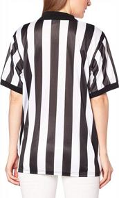 img 1 attached to Get Game-Ready With Crown Sporting Goods Women'S Striped Referee/Umpire Jersey