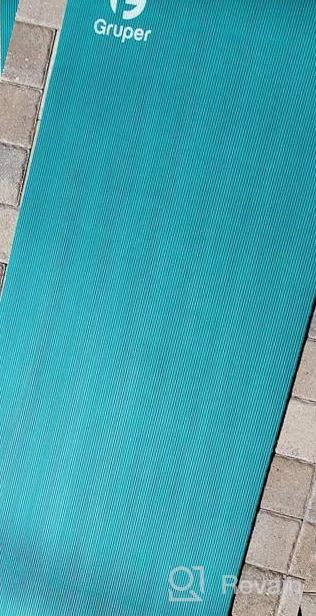 img 1 attached to Premium Non-Slip Yoga Mat With Carrying Strap And Bag - 72"L X 32"W, Ideal For Exercise And Fitness At Home - Gruper Thick Workout Mat review by Diztymewntu Sacra
