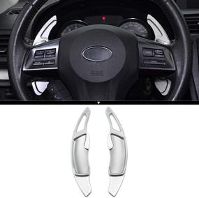 img 3 attached to 2Pcs Aluminum Shift Paddle Blade Car Steering Wheel Paddle Shifter Extension Cover For Subaru BRZ Impreza WRX Legacy XV Crosstrek Forester Outback(Silver)