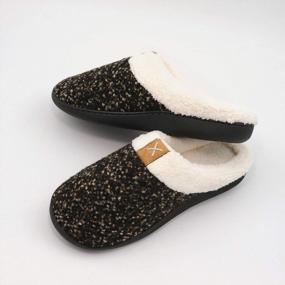 img 2 attached to Comfy Memory Foam Slippers With Plush Fleece Lining For Women And Men, Perfect For Cozying Up At Home - XYIYI
