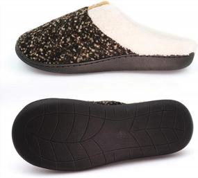 img 1 attached to Comfy Memory Foam Slippers With Plush Fleece Lining For Women And Men, Perfect For Cozying Up At Home - XYIYI
