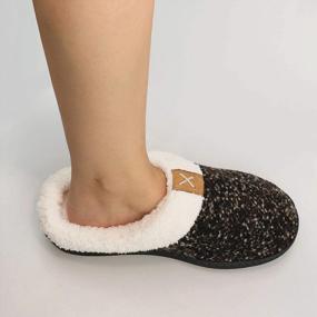 img 3 attached to Comfy Memory Foam Slippers With Plush Fleece Lining For Women And Men, Perfect For Cozying Up At Home - XYIYI