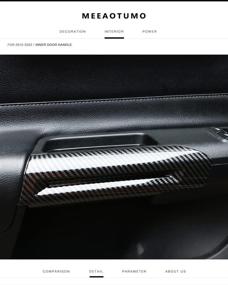 img 1 attached to Enhance Your Interior: MEEAOTUMO Carbon Fiber Door Handle Trim, Premium Accessories