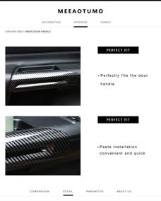 img 2 attached to Enhance Your Interior: MEEAOTUMO Carbon Fiber Door Handle Trim, Premium Accessories