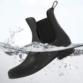 img 2 attached to Waterproof Chelsea Rain Boots For Women - Protective Ankle Rain Shoes For Ladies By Babaka