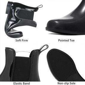 img 1 attached to Waterproof Chelsea Rain Boots For Women - Protective Ankle Rain Shoes For Ladies By Babaka