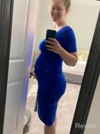 img 1 attached to Stylish Maternity Bodycon Dress With Ruched Sides And Floral Accents For Casual Wear And Baby Showers - MUSIDORA Collection review by Walter Devarakonda