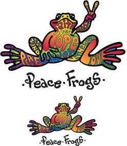 img 1 attached to 🐸 Spread Positive Vibes with Peace Frogs Hope Car Sticker - Durable Vinyl Decal for Windows, Bumpers, Laptops, and Crafts