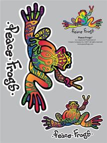 img 2 attached to 🐸 Spread Positive Vibes with Peace Frogs Hope Car Sticker - Durable Vinyl Decal for Windows, Bumpers, Laptops, and Crafts