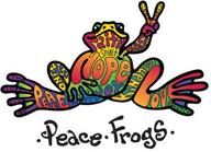 🐸 spread positive vibes with peace frogs hope car sticker - durable vinyl decal for windows, bumpers, laptops, and crafts логотип