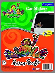 img 3 attached to 🐸 Spread Positive Vibes with Peace Frogs Hope Car Sticker - Durable Vinyl Decal for Windows, Bumpers, Laptops, and Crafts