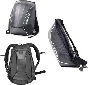 img 3 attached to CUCYMA Waterproof Motorcycle Backpack: Carbon Fiber Hard Shell, Reflective Strip, Helmet Storage, Large Capacity, Stealth Holder, Ideal for Motocross Racing and Riding - Turtle Bag Expanded Capacity, Thickened Version