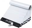fuxury 9x12 white poly mailers: 100 pack self-seal shipping envelopes for safe and secure delivery logo