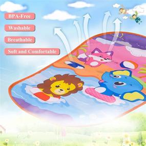 img 2 attached to Baby Play Mat with Kick Piano and Bear Rattle - Activity Center for 0-12 Months, Baby Floor Mat with Music Toys