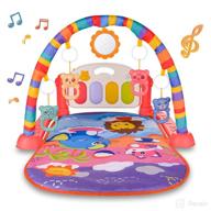baby play mat with kick piano and bear rattle - activity center for 0-12 months, baby floor mat with music toys logo